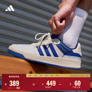 adidas ENTRAP美式校園風(fēng)運動(dòng)少年感復古籃球風(fēng)板鞋男女阿迪達斯 白/藍   40