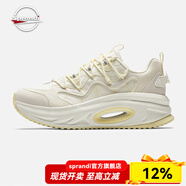 Sprandi斯潘迪甜甜圈運動(dòng)鞋丨時(shí)尚百搭緩震跑步女鞋厚底增高輕便休閑鞋 淺米白/泥沙灰/奶油黃-2 39
