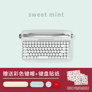 何佳功平板鍵盤(pán)藍牙actto適用蘋(píng)果小米華為ipad外接air保護套iPadPro款9手機電腦6鼠標套餐5復古mini無(wú)線(xiàn) 薄荷綠86鍵送彩色鍵帽+趣味