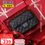 viney牛皮包包女包品牌鏈條包輕奢單肩斜挎包生日新年禮物送女生女友