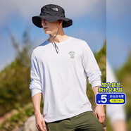 拓路者（Pioneer Camp）男裝2024春季新款純棉男士上衣寬松圓領(lǐng)時(shí)尚印花長(cháng)袖T恤透氣春秋 白色 XL