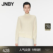JNBY/江南布衣秋冬含牦牛絨羊毛針織衫高領(lǐng)毛衣套頭毛衫5OA310440 123/乳白色 S