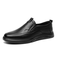 蜘蛛王（SPIDER KING）男鞋2025秋冬新款休閑皮鞋套腳真皮一腳蹬 黑色 40