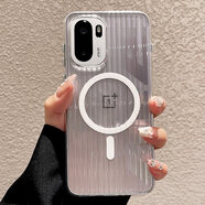 波沃姆 適用一加Ace6T手機殼新款Ace5瓦楞光柵透明殼ace3pro紋防滑強磁吸oneplusAce2超薄磨砂百搭保護殼 【全透明】高透裸感-磁吸 光柵瓦楞殼 一加Ace5 至尊版