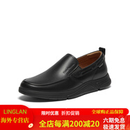 暇步士（Hush Puppies）（專(zhuān)柜）暇步士2025春新款一腳蹬通勤男休閑皮鞋B7H07AM5 黑色 40