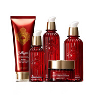 卓爾詩(shī)婷（GORISTEN）【官方】原蛋白保濕提拉淡化細紋咖啡因時(shí)光水乳液面霜BB霜 潔面水乳霜精華套盒（新包裝）