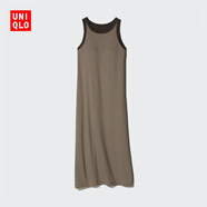 優(yōu)衣庫女裝條紋Bra無(wú)袖連衣裙/帶胸墊裙子477278 39 棕黑色 XS /150/80