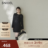 SNIDEL2025春夏淑女荷葉邊無(wú)袖連衣裙針織開(kāi)衫套裝SWCO251136 黑色 均碼 (F)