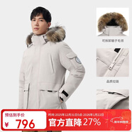 駱駝（CAMEL）戶(hù)外極寒派克工裝毛領(lǐng)情侶款羽絨服保暖加厚中長(cháng)款外套