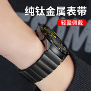 競技者適配華為watch4pro表帶GT6/GT5/pro/GT4/3/watch5純鈦合金手表帶男士鈦金屬2 【保時(shí)捷款】鈦灰|側拆 46/48表盤(pán)【22mm接口】