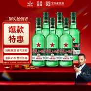 紅星二鍋頭 大二 清香型白酒 43度 500ml*6瓶 非原箱