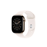 Apple/蘋(píng)果 Watch S11 智能手表GPS+蜂窩款46毫米金色鈦金屬表殼淡桃粉色運動(dòng)型表帶M/L MFE34CH/B