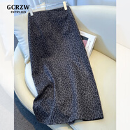 GCRZW輕奢時(shí)尚毛呢豹紋半身裙女秋冬2025新款氣質(zhì)直筒裙子a字裙包臀裙 灰色 【輕奢氣質(zhì)款】 M /27 建議95-105斤