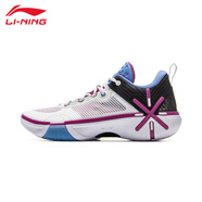 李寧（LI-NING）籃球鞋男春季全城系列低幫beng科技透氣減震耐磨回彈專(zhuān)業(yè)比賽鞋 標準白/黑色【韋德幻影6V2】 39