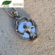 恒久葉金店款項鏈男鍍銀潮嘻哈ins冷淡風(fēng)歐美街頭情侶小眾設計感  鏡中之我項鏈鏈長(cháng)60cm