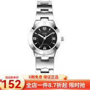 卡西歐（CASIO） 卡西歐(CASIO)女表 鋼帶小表盤(pán)女士石英粉色手表送女友禮物 黑盤(pán)鋼帶LTP-1241D-1A