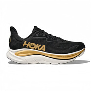 HOKA HOKA FOOT新品男女款 CLIFTON 10 輕量緩震運動(dòng)跑步鞋 黑色｜金色 39