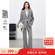 尚都比拉抗皺職業(yè)西裝套裝女春秋正裝小西服外套闊腿褲兩件套