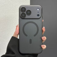 中掌柜冰霧磨砂適用于蘋(píng)果16手機殼iPhone17promax新款15磨砂13鏡頭全包 [透黑]冰霧磨砂MagSafe磁吸（自帶鏡頭膜） iPhone 13