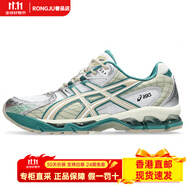ASICSGELNimbus101舒適網(wǎng)布跑鞋男女同款白綠 白色/雨湖綠 40