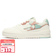 361°女運動(dòng)鞋冬季新款女板鞋 羽毛白/粉泥紅 35