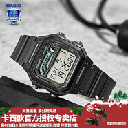 卡西歐（CASIO） 男表女表卡西歐手表男女情侶表學(xué)生時(shí)尚運動(dòng)表太陽(yáng)能雙顯電子表 WS-1600H-8AVPF銀河灰 10年電量