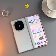 德威獅適用華為matex6折疊屏手機殼新款三星fold6全包磁吸保護套x5/3典藏版殼膜一體手提防摔榮耀vs3小眾 【鉸鏈全包無(wú)磁吸圈】藍色后殼+粉色前邊框 殼膜一體 vivo X Fold3