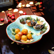 心花怒放家居裝飾品鴨子香皂盒陶瓷水鴨田園肥皂盒皂盤(pán)皂碟皂盒果盤(pán)點(diǎn)心盤(pán) 鴛鴦糖果碗24點(diǎn)5*21點(diǎn)3*6