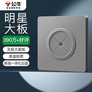 公牛（BULL）空白板出線(xiàn)孔面板 開(kāi)關(guān)插座電視背景墻堵洞遮丑 G12B104 星空灰