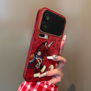 勁國興適用于小米17promax手機殼簡(jiǎn)約花紋小紅馬年紅色小羊皮13感12spro外全包11新款男60女50生14ultra 【HR花紋小紅馬-電鍍小羊皮-中國紅】 紅米 Note 15 Pro+