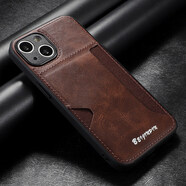 小米（MI）適用原裝13手機殼pro插卡真皮革civi2全包紅米note12pro新款pro+redmi商務(wù)plus可放卡軟殼防摔男女 深棕色 小米 Civi 2