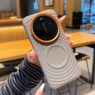 羽唐適用于小米17Ultra磁吸波漾紋手機殼x8s新款輕薄Xiaomi 17Ultra金甲三色硬殼保護套創(chuàng  )意男女 小米17Ultra【磁吸-波漾紋灰-金甲純色】