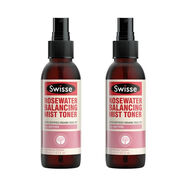 Swisse玫瑰水面部保濕噴霧125ml爽膚水VC化妝水清涼補水 125mL 3支裝