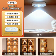 芃彩人工智能感應燈頭開(kāi)關(guān)控制燈led氛圍燈創(chuàng  )意家用聲控感應usb小夜燈 白色外殼人體感應燈【白光】