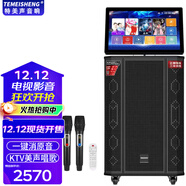 特美聲 特美聲TMS5-12戶(hù)外移動(dòng)視頻音響一體機KTV唱歌視頻點(diǎn)歌廣場(chǎng)舞音箱K歌唱歌美聲話(huà)筒移動(dòng)音箱 TMS5-12+19吋旋轉屏+大禮包