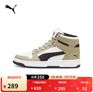 彪馬（PUMA）經(jīng)典復古棕色板鞋男女新款冬季休閑鞋REBOUND 369573 橡樹(shù)棕-黑色-白-50 41