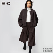 優(yōu)衣庫合作款/女裝打褶裙褲/高腰休閑褲褲子479698 38 深褐色 3XL /170/92B