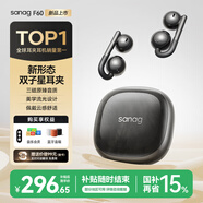 SANAG塞那F60藍牙耳機耳夾式 骨傳導概念無(wú)線(xiàn)開(kāi)放式不入耳運動(dòng)通話(huà)降噪掛耳 適用蘋(píng)果小米手機 巖武黑