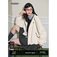 闊色杏色休閑連帽毛毛外套短款2025秋冬季穿搭新款女裝小個(gè)子上衣 杏色 M