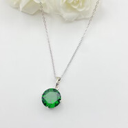 XUPING旭平首飾人魚(yú)之淚 時(shí)尚氣質(zhì)優(yōu)雅高級感項鏈送新年禮物 四爪綠色約43+5cm 約40+5cm