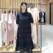 菲姿（FEIZI）女士簡(jiǎn)約時(shí)尚連衣裙F4B498 葡萄黑 165/88A