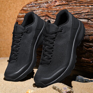 古卡頓（GUKADUN）全白色男鳥(niǎo)家同款夏季男士戶(hù)外飛織運動(dòng)透氣鏤空休閑子 黑色 38