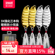 國王路亞平振亮片路亞假餌套裝遠投馬口白條翹嘴專(zhuān)用淡水金屬假餌 7克