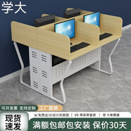 語(yǔ)森憶計算機考試機房電腦桌椅語(yǔ)音微機室教室雙人實(shí)訓桌右機箱一體機 雙人對坐