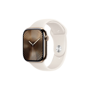 Apple/蘋(píng)果 Watch Series 10 智能手表GPS+蜂窩款46毫米金色鈦金屬表殼星光色運動(dòng)型表帶S/M MX023CH/B