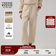 Teenie Weenie小熊女裝簡(jiǎn)約衛褲冬季戶(hù)外運動(dòng)風(fēng)長(cháng)褲束腳褲子休閑褲 淺卡其色 S (160)
