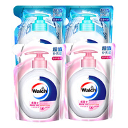 威露士（Walch）健康抑菌洗手液525ml 勤洗手保護你和你的家人健康 有效抑菌99.9% 健康呵護袋裝525ml*2+倍護滋潤袋裝525ml*2