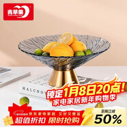 青蘋(píng)果新年禮物輕奢風(fēng)水果盤(pán)客廳家用托盤(pán)大氣糖果零食擺件10英寸