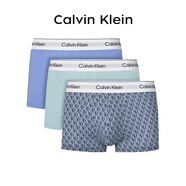 Calvin KleinCK 男士棉質(zhì)平角內褲套裝套盒 3條裝LV00NB4389 VWS綠/藍/花色 XL