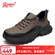 強人3515男鞋戶(hù)外登山鞋厚底越野徒步鞋男士耐磨運動(dòng)休閑鞋 卡其色單層 40